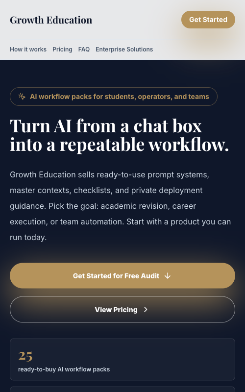 Growth Education AI knowledge workspace